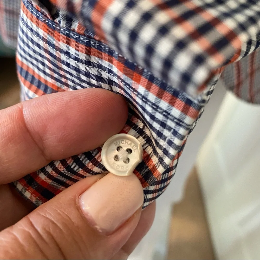Michael Kors Plaid Button Up Shirt - Picture 8 of 12